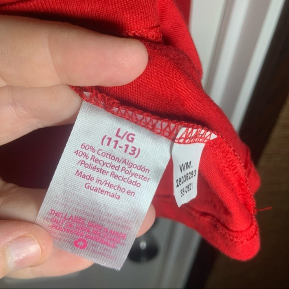 NWT No Boundaries Red Scoop Neck Long Sleeve Tee L - Picture 8 of 9